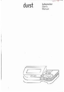 Durst Labometer manual. Camera Instructions.